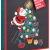 Hallmark Assorted Retro Santa Christmas Gift Bags (8 Bags: 2 Small 6″, 2 Medium 9″, 2 Large 13″, 2 Bottle 13″) Black and Red Plaid, Sleigh, Tree(Black Assortment)