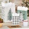 Hallmark Assorted Retro Santa Christmas Gift Bags (8 Bags: 2 Small 6″, 2 Medium 9″, 2 Large 13″, 2 Bottle 13″) Black and Red Plaid, Sleigh, Tree(Sage Green Assortment)