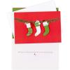 Hallmark Boxed Handmade Christmas Cards (12 Cards with Envelopes) Fireplace, Happy Home(Christmas Stockings)