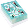 Hallmark Bulk Glittery Holiday Boxed Cards (40 Cards and 40 Envelopes) Fa La La Skiing Penguins, Donut, Pink Garland(Fa La La Skiing Penguins)