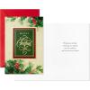 Hallmark Bulk White Christmas Card Assortment (40 Cards and 40 Envelopes) Snowy Pinecone, Bottle Brush Trees(Holiday Holly)