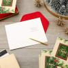 Hallmark Bulk White Christmas Card Assortment (40 Cards and 40 Envelopes) Snowy Pinecone, Bottle Brush Trees(Holiday Holly)