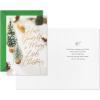 Hallmark Bulk White Christmas Card Assortment (40 Cards and 40 Envelopes) Snowy Pinecone, Bottle Brush Trees(Pinecone)
