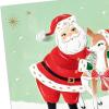 Hallmark Christmas Card (Grateful for You) Vintage Santa and Reindeer