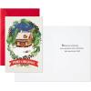 Hallmark Cute Christmas Cards (6 Cards with Envelopes) Snowy Cabin