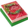 Hallmark Elegant Rustic Christmas Card Assortment (24 Cards and Envelopes) Sage Green, Charcoal Black, Snowmen, Peace(Barn Door with Wreath)