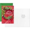 Hallmark Elegant Rustic Christmas Card Assortment (24 Cards and Envelopes) Sage Green, Charcoal Black, Snowmen, Peace(Barn Door with Wreath)