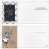 Hallmark Elegant Rustic Christmas Card Assortment (24 Cards and Envelopes) Sage Green, Charcoal Black, Snowmen, Peace(Rustic Snowman)