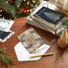 Hallmark Elegant Rustic Christmas Card Assortment (24 Cards and Envelopes) Sage Green, Charcoal Black, Snowmen, Peace(Rustic Snowman)
