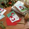 Hallmark Gnome Boxed Christmas Card Assortment (16 Cards and Envelopes) Snow globe, Mushrooms, Wreath, Sled(Gnome Holiday Cards)