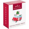 Hallmark Keepsake Mini Christmas Ornament (Two Scoops of Fun) 0.75″ Tiny Ornament for Tabletop Tree(Festive Frozen Treats)
