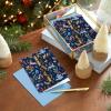 Hallmark Modern Folk Art Holiday Boxed Cards (16 Cards and 16 Envelopes) Gold Foil Peace, Pink and Blue Flowers and Animals(PEACE)