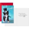 Hallmark Pack of Happy New Years Cards, Cat in Top Hat (6 Holiday Cards with Envelopes)