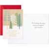 Hallmark Pack of Peanuts Christmas Cards, Ice Skating (10 Cards with Envelopes)(Rustic Wreath  6 Cards with Envelopes)
