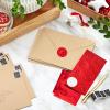 Hallmark Red Foil Holiday Sticker Seals for Envelopes (80 Seals) Ornament, Wreath, Pinecone