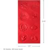 Hallmark Red Foil Holiday Sticker Seals for Envelopes (80 Seals) Ornament, Wreath, Pinecone