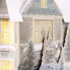Hallmark Signature Pop Up Christmas Card (3D Christmas Tree Ornament)(Kinkade House Pop Up  Plays Music and Lights Up)