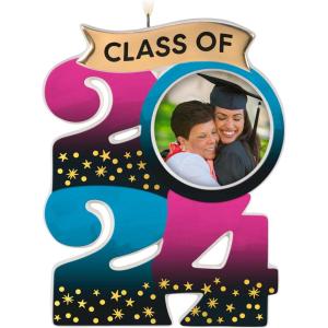 Hallmark Keepsake Christmas Ornament 2024, Congrats, Grad! Photo Frame, Porcelain, Gift for Graduate(2024 Grad)