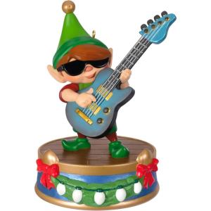 Hallmark Keepsake Christmas Ornament 2024, North Pole Tree Trimmers Band Collection Stuey On Sax Musical With Light, Music Gifts(Gil On Guitar)
