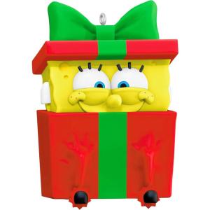 Hallmark Keepsake Christmas Ornament 2025, Nickelodeon Spongebob Squarepants Sponge-Boxed for Christmas, Cartoon Gifts(Sponge-Boxed for Christmas)