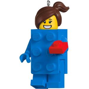 Hallmark Keepsake Christmas Ornament, Brick Suit Girl LEGO Minifigure, Gifts for LEGO Fans(Brick Suit Girl LEGO Minifigure)