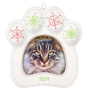 Hallmark Keepsake Christmas Ornament, Furry Friend 2025 Photo Frame, Pet Gifts(2024 Pretty Kitty)