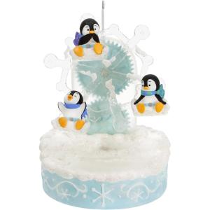 Hallmark Keepsake Christmas Ornament, Playful Penguins Musical with Light and Motion(Playful Penguins on Ferris Wheel)