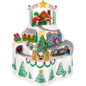 Hallmark Keepsake Christmas Tabletop Decoration 2025, Up on the Housetop Musical With Light and Motion, Christmas Decorations(North Pole Village)