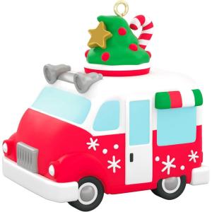 Hallmark Keepsake Mini Christmas Ornament (Two Scoops of Fun) 0.75″ Tiny Ornament for Tabletop Tree(Festive Frozen Treats)
