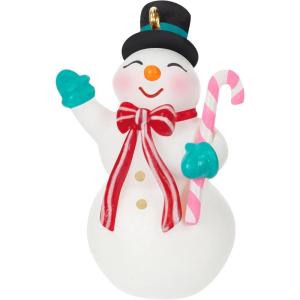Hallmark Keepsake Mini Christmas Ornament (Two Scoops of Fun) 0.75″ Tiny Ornament for Tabletop Tree(Nostalgic Snowman)