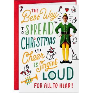 Hallmark Pack of Christmas Money or Gift Card Holders, Buddy the Elf (6 Holiday Cards with Envelopes)(Elf Cards)