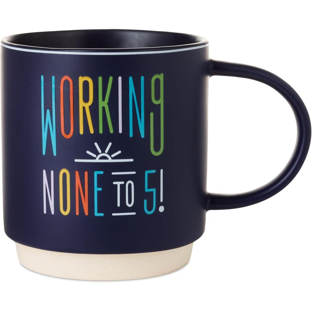 image:imageHallmark Sculpted Mug With Mortarboard Cap Lid 15 oz Hats Off Grad Gift for High School Graduations College Grandson GranddaughterWorking None to 5 Mug