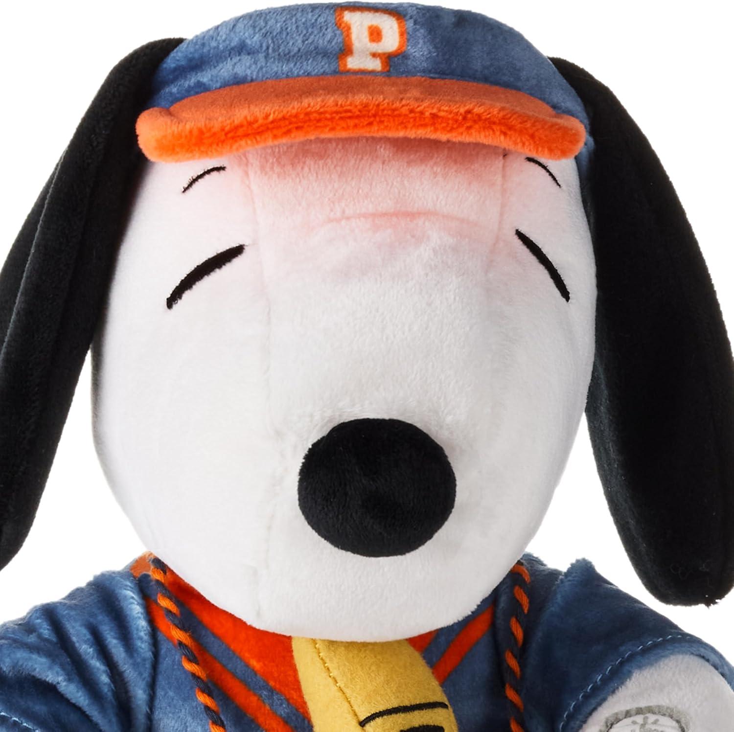 image:imageHallmark Peanuts Plush with Sound and Motion 125 Varsity Coach Snoopy Gift for Graduations Coaches Teammates Friends Fans Collectors