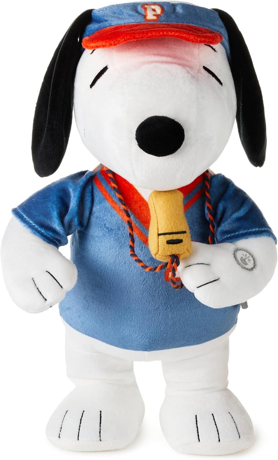image:imageHallmark Peanuts Plush with Sound and Motion 125 Varsity Coach Snoopy Gift for Graduations Coaches Teammates Friends Fans Collectors