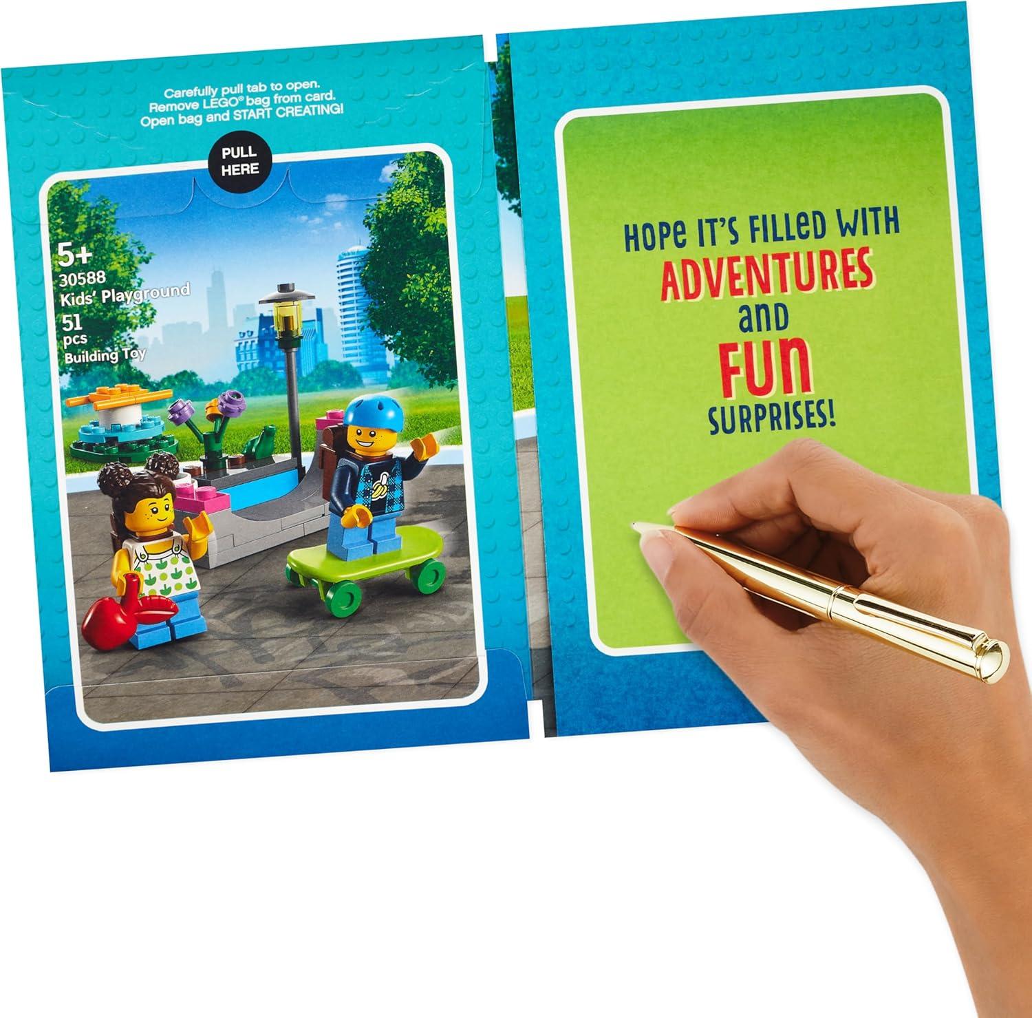 image:imageHallmark Birthday Card for Kids with Legos Playground Building Kit Ages 5 and UpPlayground Building Kit Ages 5 and Up
