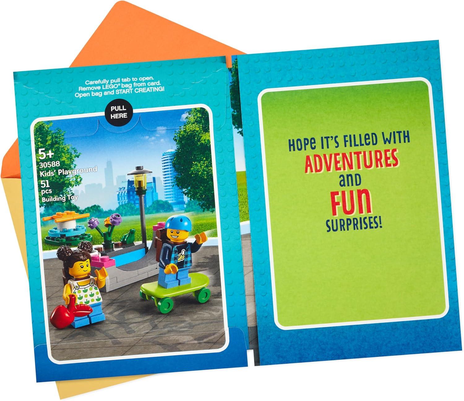 image:imageHallmark Birthday Card for Kids with Legos Playground Building Kit Ages 5 and UpPlayground Building Kit Ages 5 and Up