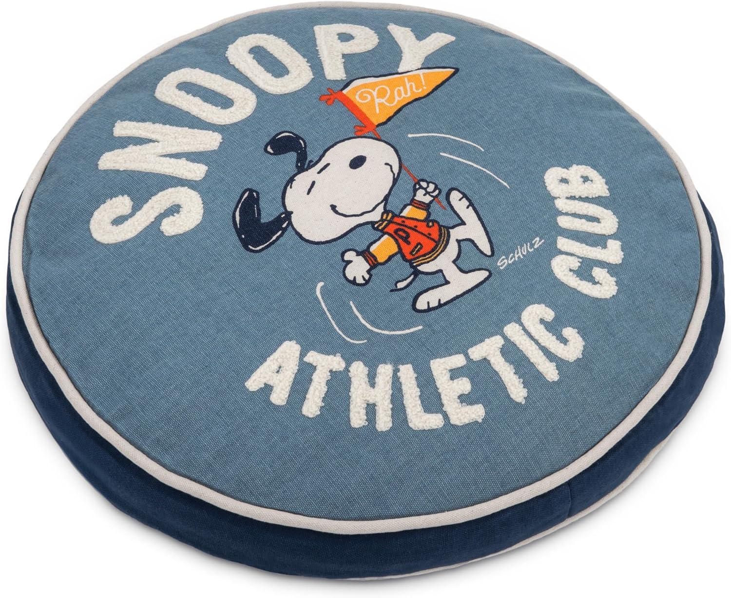 image:imageHallmark Peanuts Round Pillow 155 Snoopy Athletic Club Gift for Graduations Coaches Teammates Friends Fans Collectors