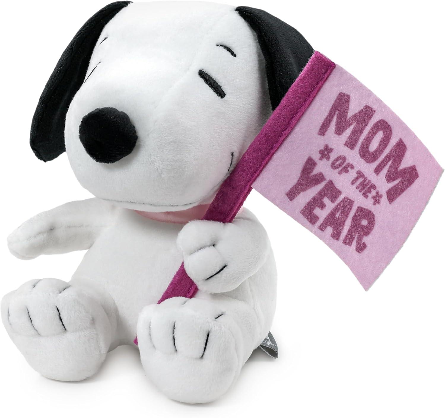 image:imageHallmark Peanuts Snoopy with Flag Plush Toy 65 Mom of The Year Gift for Mothers Day Valentines Day Birthdays Christmas