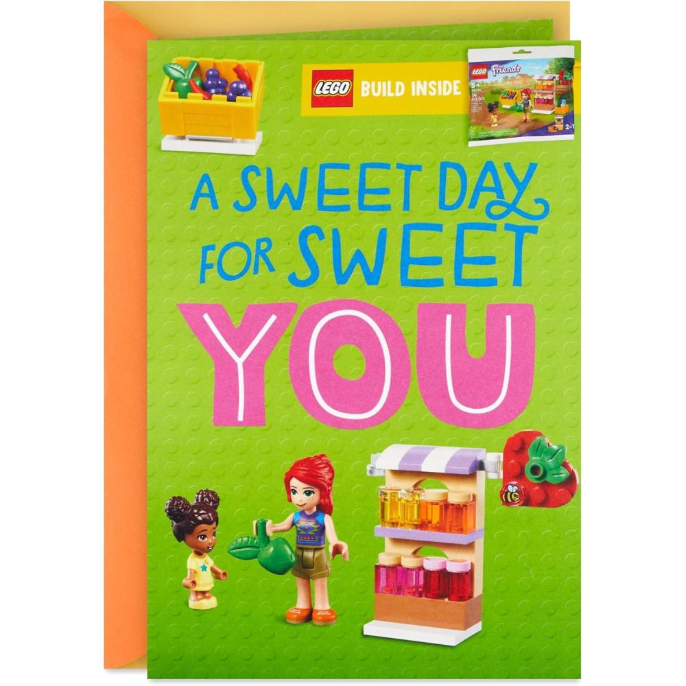 image:imageHallmark Birthday Card for Kids with Legos Playground Building Kit Ages 5 and UpFriends Market Building Kit Ages 5 and Up