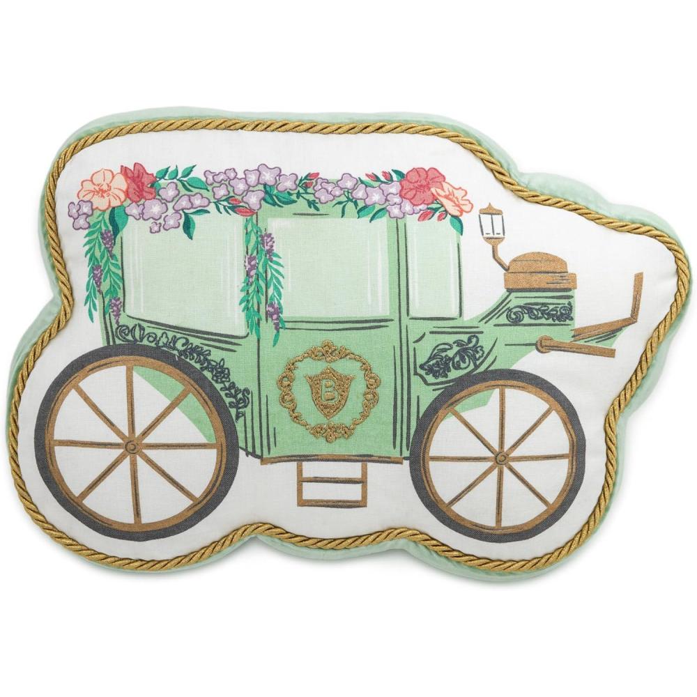 image:imageHallmark Bridgerton Shaped Throw Pillow Green Carriage Gift for Birthdays Easter Mothers Day