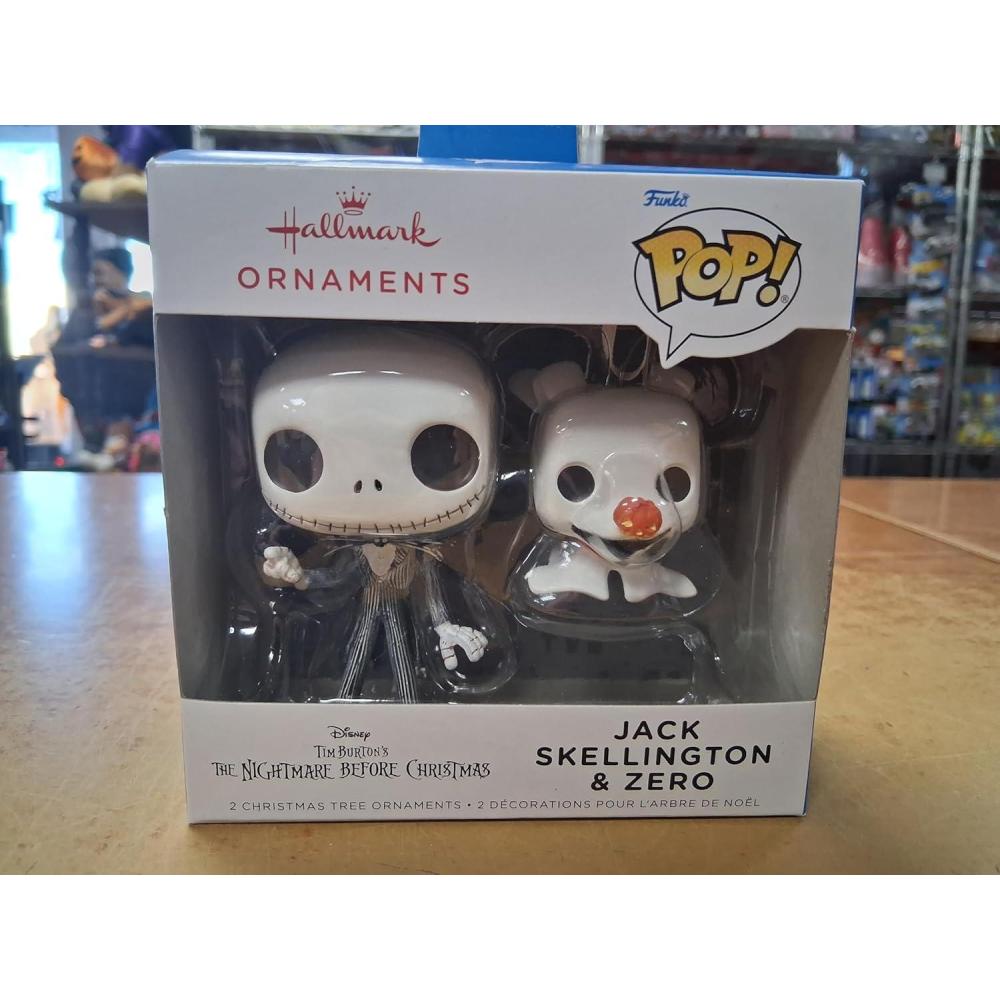 image:imageHallmark Christmas Ornaments Disney Tim Burtons The Nightmare Before Christmas Jack Skellington and Zero Funko POP Ornaments Set of 2 Gifts for Disney Fans