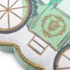 Hallmark Bridgerton Shaped Throw Pillow (Green Carriage) Gift for Birthdays, Easter, Mother’s Day