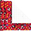 Hallmark Disney Mickey Mouse Wrapping Paper Mini Rolls, 3-Pack (Mickey, Minnie, Mouse Ears, Red and Black) for Birthdays, Graduations, Celebrations, Any Occasion – 45 Sq. Ft. Total