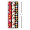 Hallmark Disney Mickey Mouse Wrapping Paper Mini Rolls, 3-Pack (Mickey, Minnie, Mouse Ears, Red and Black) for Birthdays, Graduations, Celebrations, Any Occasion – 45 Sq. Ft. Total