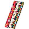 Hallmark Disney Mickey Mouse Wrapping Paper Mini Rolls, 3-Pack (Mickey, Minnie, Mouse Ears, Red and Black) for Birthdays, Graduations, Celebrations, Any Occasion – 45 Sq. Ft. Total