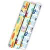 Hallmark Disney Stitch Birthday Wrapping Paper Mini Rolls, 3-Pack (Surfboards, Palm Trees, Pineapples) for Kids Parties, Christmas, Celebrations, Any Occasion – 45 Sq. Ft. Total