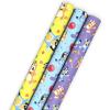 Hallmark Bluey Wrapping Paper Rolls for Kids (3 Rolls: 60 Sq. Ft. Total) Purple, Blue and Yellow Gift Wrap for Birthdays, Christmas, Valentine’s Day