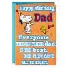 Hallmark Peanuts Father Birthday Card, Snoopy and Woodstock (Best Dad Ever) from Son, Daughter, Kid