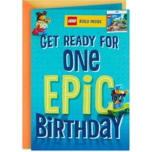 Hallmark Birthday Card for Kids with Legos (Playground Building Kit, Ages 5 and Up)(Playground Building Kit  Ages 5 and Up)