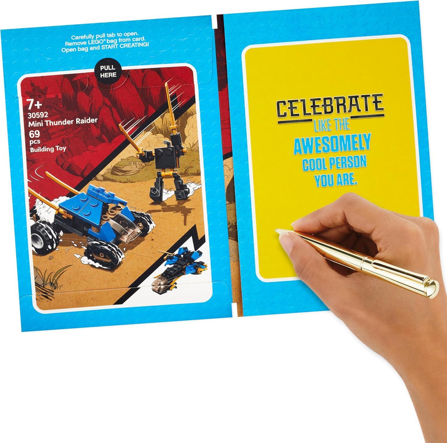 image:imageHallmark Birthday Card for Kids with Legos Ninjago Mini Thunder Raider Building Kit Ages 7 and UpNinjago Mini Thunder Raider Building Kit Ages 7 and Up
